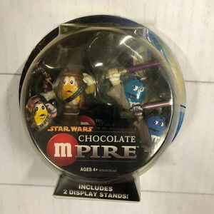 Hasbro M&Ms Star Wars Characters Chewbacca and Mace‎ Windu Vintage Sealed in Pkg